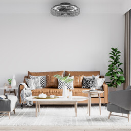 Merak LED Ceiling Fan Black, Sandblasted, Tw 2700-6000K, IP44 - thumbnail 2