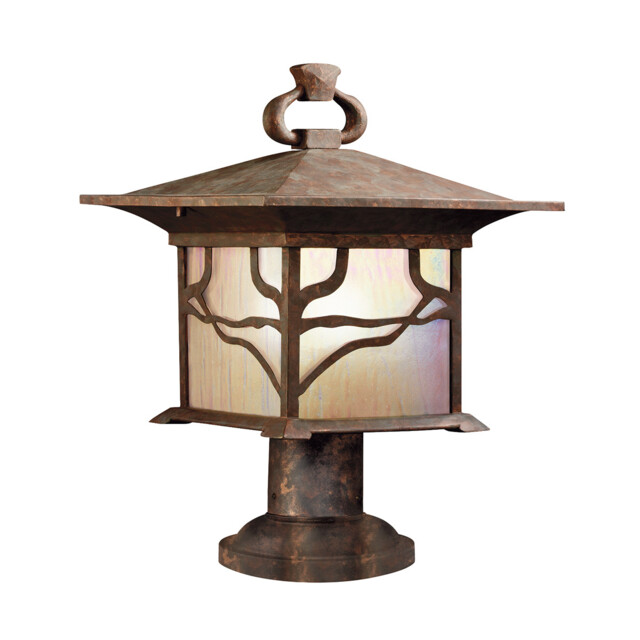 Kichler Morris Outdoor 1 Light Pedestal Lantern Copper IP44 - image 1