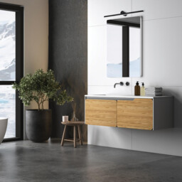 Selvia 81cm Bathroom Over Mirror Light Sandy Black LED 3000K IP54 - thumbnail 3