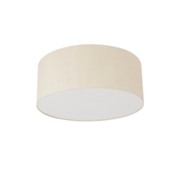 Baymont White 5 Light E27 Universal Flush Ceiling Fixture With 50cm x 20cm Faux Silk Shade, Ivory Pearl/White Laminate - thumbnail 5