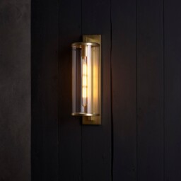 Pimlico Flush Wall Lantern Antique Brass IP23, E27 - thumbnail 2