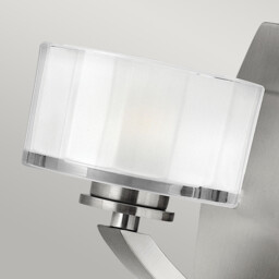 Meridian 1 Light Wall Light Brushed Nickel Glass Shade, G9 - thumbnail 2