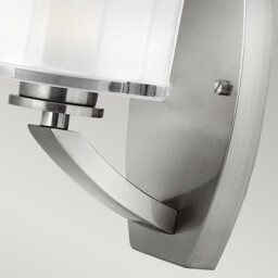 Meridian 1 Light Wall Light Brushed Nickel Glass Shade, G9 - thumbnail 3