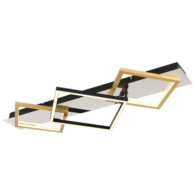 Lesina 78x36cm Integrated LED Semi Flush Ceiling Light Chrome LED 3000K - image 1
