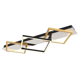 Lesina 78x36cm Integrated LED Semi Flush Ceiling Light Chrome LED 3000K - thumbnail 1