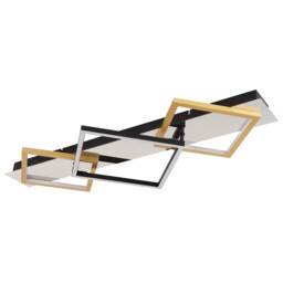 Lesina 78x36cm Integrated LED Semi Flush Ceiling Light Chrome LED 3000K - thumbnail 2