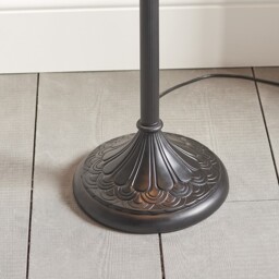 Brooklyn 2 Light Floor Lamp Dark Bronze, Tiffany Glass, E27 - thumbnail 5