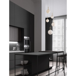Hook Integrated LED Pendant Ceiling Light Satin Gold Metal, Opal White Glass LED 37W 3147Lm 3000K - thumbnail 2