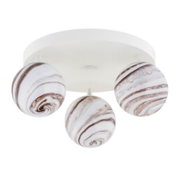 Fabio Ceiling Spotlight Clusters White-Brown (Marble Colour), Cream White IP44 - thumbnail 2