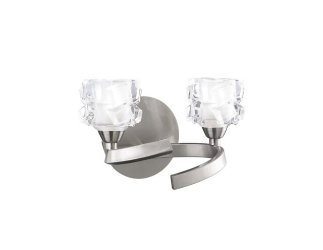 Ice Wall Lamp Switched 2 Light G9 ECO, Satin Nickel - image 1