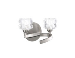 Ice Wall Lamp Switched 2 Light G9 ECO, Satin Nickel - thumbnail 1