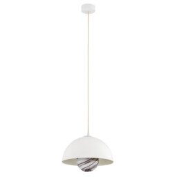 Piava Dome Pendant Ceiling Light White-Brown (Marble Colour), Cream White - thumbnail 2
