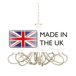 Olivia 8 Light Chandelier Ivory, Gold Finish, E14 - thumbnail 5