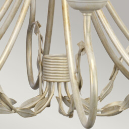 Olivia 8 Light Chandelier Ivory, Gold Finish, E14 - thumbnail 3