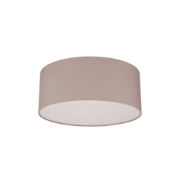 Baymont White 5 Light E27 Universal Flush Ceiling Fixture With 50cm x 20cm Faux Silk Shade, Grey/White Laminate - thumbnail 5