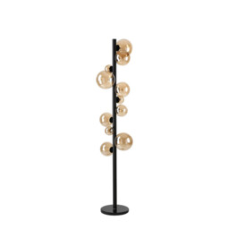 Marshall Floor Lamp, 11 Light G9, Satin Black, Amber Plated Glass - thumbnail 5
