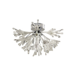 Love Ceiling Large 9 Light G4 Polished Chrome/White Glass, NOT LED/CFL Compatible