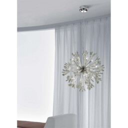 Love Ceiling Large 9 Light G4 Polished Chrome/White Glass, NOT LED/CFL Compatible - thumbnail 5