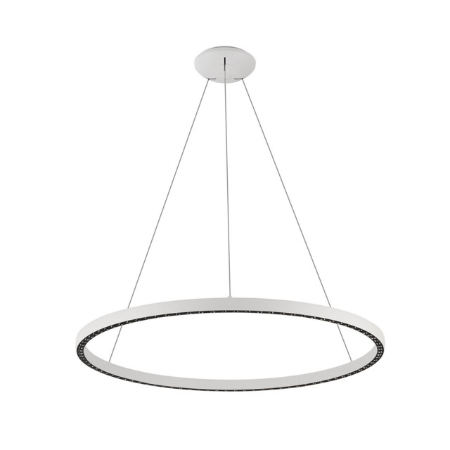 Riumar Ring Pendant 92cm 60W+20W LED, 3 Way Relay, 3000K, 5800lm, White, 3yrs Warranty - image 1
