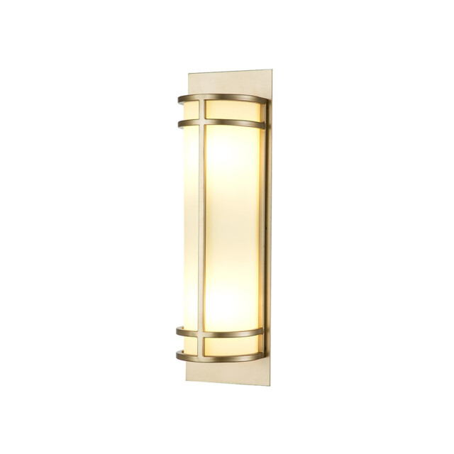 Fusion 2 Light Flush Wall Lamp, Painted Natural Brass - image 1