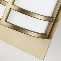Fusion 2 Light Flush Wall Lamp, Painted Natural Brass - thumbnail 3