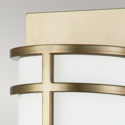 Fusion 2 Light Flush Wall Lamp, Painted Natural Brass - thumbnail 2