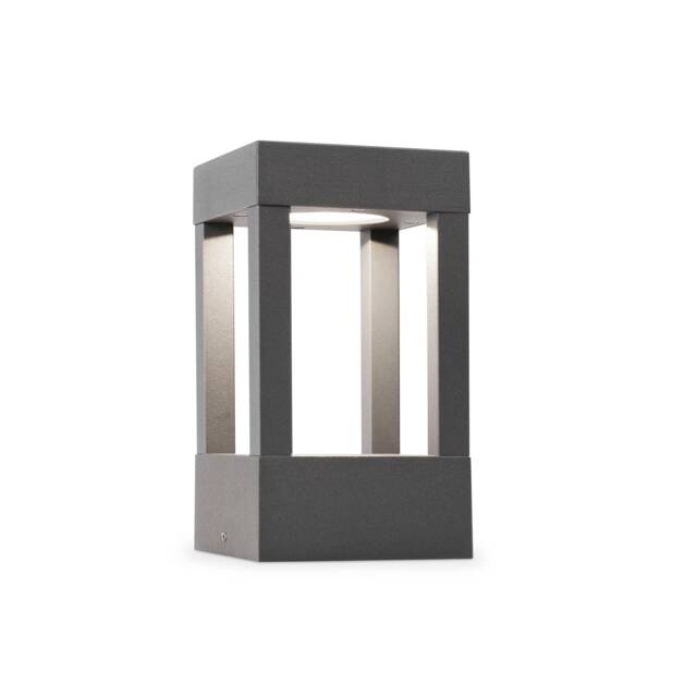 Agra LED Outdoor Pedestal Light Dark Grey IP54 - image 1