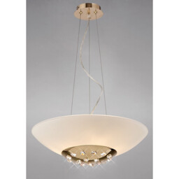Amada Pendant 6 Light G9, French Gold/Opal White Glass - thumbnail 2