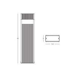 Zambelis Outdoor Bollard Graphite LED 3000K IP65 30W - thumbnail 5