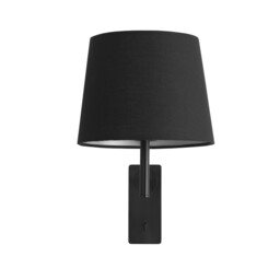 Aura Wall Lamp with Shade Black, E27 - thumbnail 5