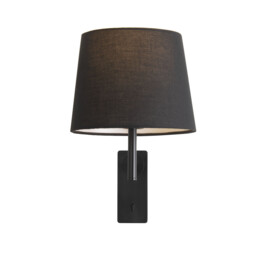 Aura Wall Lamp with Shade Black, E27 - thumbnail 3