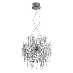 Lexi Pendant 15 Light G4 Polished Chrome/Crystal, NOT LED/CFL Compatible - thumbnail 1