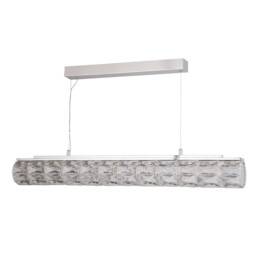 Remy Integrated LED 1 Light Pendant Bar Chrome, Clear Crystal Trim - thumbnail 2