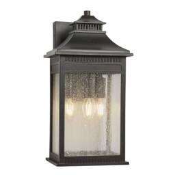 Livingston 3 Light Large Coastal Wall Lantern - Imperial Bronze Finish, E14