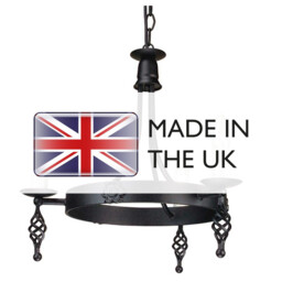 Belfry Chandelier 3 Light Black Finish, E14 - thumbnail 5