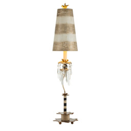 Birdland 1 Light Table Lamp Black, Gold, Cream, E27 - thumbnail 1