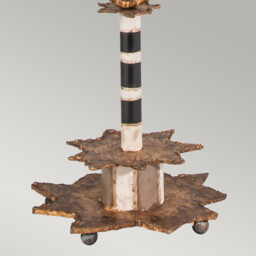 Birdland 1 Light Table Lamp Black, Gold, Cream, E27 - thumbnail 5