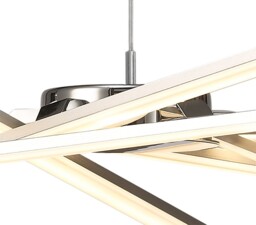 Star Ceiling Pendant 69cm Round 42W 3000K, 3700lm, Silver, Frosted Acrylic, Polished Chrome - thumbnail 5