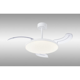 Slim Fan Mini 40cm 45W LED Dimmable Ceiling Light With 25W DC Fan, 2700-5000K Remote Control, 3150lm, White - thumbnail 2