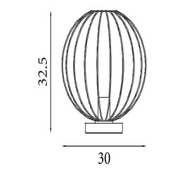 Rondo Table Lamp Black Wire Frame - thumbnail 2