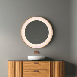 Luxo LED Mirror, Gold Metal with Marble Effect - thumbnail 5