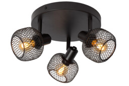 Maren Retro Ceiling Spotlight - Ø 37cm - 3xE14 - Black - thumbnail 1