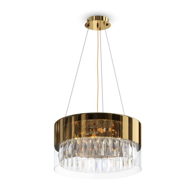Wonderland Modern Cylindrical Pendant Ceiling Light Gold - image 1