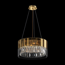 Wonderland Modern Cylindrical Pendant Ceiling Light Gold - thumbnail 2