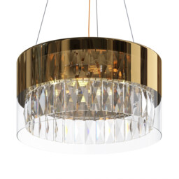 Wonderland Modern Cylindrical Pendant Ceiling Light Gold - thumbnail 5