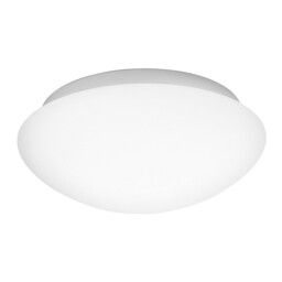Brest 38cm Flush Ceiling Light White Opal Glass, Metal LED E27 - thumbnail 1