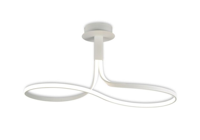 Nur Semi Flush Ceiling 40W LED 3000K, 3200lm, Dimmable White, Frosted Acrylic - image 1