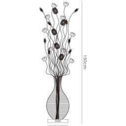 (DH) Viola Floor Lamp 7 Light G4 Black/Purple/Chrome/Crystal, NOT LED/CFL Compatible - thumbnail 3
