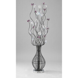 (DH) Viola Floor Lamp 7 Light G4 Black/Purple/Chrome/Crystal, NOT LED/CFL Compatible - thumbnail 2