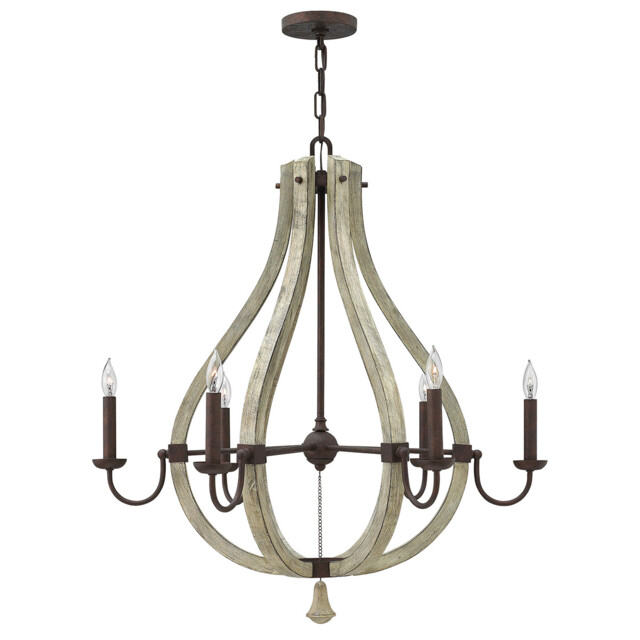 Middlefield 6 Light Chandelier Iron Rust Finish, E14 - image 1